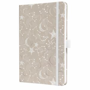 SIGEL J5349 Wochenkalender Jolie 2025 - Cosmic Fantasy Beige - 1 Jahr - 2 Seiten = 1 Woche - Hardcover - 80 g/m² - ca. A5 - beige/weiß - 174 Seiten - FSC-zertifiziert