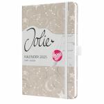 SIGEL J5349 Wochenkalender Jolie 2025 - Cosmic Fantasy Beige - 1 Jahr - 2 Seiten = 1 Woche - Hardcover - 80 g/m² - ca. A5 - beige/weiß - 174 Seiten - FSC-zertifiziert
