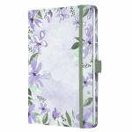 SIGEL J5337 Wochenkalender Jolie 2025 - Loose Florals Lilac - 1 Jahr - 2 Seiten = 1 Woche - Hardcover - 80 g/m² - ca. A5 - violett/grün - 174 Seiten - FSC-zertifiziert