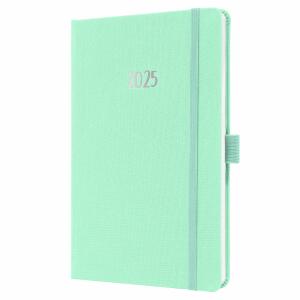 SIGEL J5409 Wochenkalender Jolie 2025 - mighty mint - 1 Jahr - 2 Seiten = 1 Woche - Hardcover - 80 g/m² - ca. A5 - mintgrün - 174 Seiten - FSC-zertifiziert