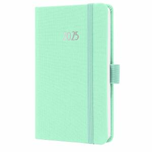 SIGEL J5408 Wochenkalender Jolie 2025 - mighty mint - 1 Jahr - 2 Seiten = 1 Woche - Hardcover - 80 g/m² - ca. A6 - mintgrün - 174 Seiten - FSC-zertifiziert