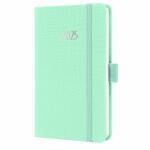 SIGEL J5408 Wochenkalender Jolie 2025 - mighty mint - 1 Jahr - 2 Seiten = 1 Woche - Hardcover - 80 g/m² - ca. A6 - mintgrün - 174 Seiten - FSC-zertifiziert