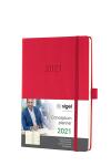 Sigel Wochenkalender Conceptum 2021 Hardcover red 192S. ca. A5