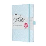 Sigel Wochenkalender Jolie 2021 Hardcover ca. A5 Blue Lace 174S.