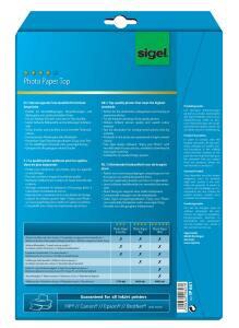 Sigel Inkjet Top Fotopapier A4 210g 20Bl hochglänzend hochweiß