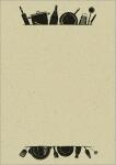 Motiv-Papier - Kochutensilien - beige/schwarz - 100...