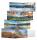 SIGEL DS618 Glückwunsch-Karten - Mountain landscapes by seasons - blau/grün/orange/violett - A6 - 12 Karten + Umschläge - inkl. weiße Umschläge