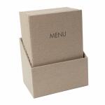 Speisekarten-Mappen - 10 Stück Gummi-Bindung - A4 - beige