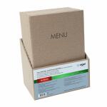 Speisekarten-Mappen - 10 Stück Gummi-Bindung - A4 - beige