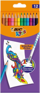Bic Buntstift EVOLUTION Illusion 12-farbig sort Cardb. Wallet 12St