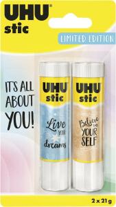 UHU stic 2x21g Blister Klebestift Pastell Ltd Edition, ohne Lösungsm.