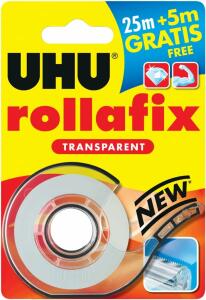 UHU rollafix transp. 25+5m+dispenser Blister rollafix transp. 25m+5m+dis