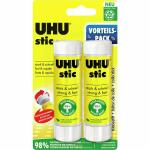 UHU stic 2x40g Blister Klebestift ohne Lösungsmittel