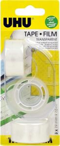 UHU Klebefilm Abroller&Nachfüllrolle 3St 7,5mx19mm transparent