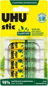 UHU stic ReNATURE 4x8,2g blister DE/FR (IT) - ohne Lösungsmittel