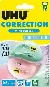 UHU Correction Roller Mini Pastell 2 x 6m x 5 mm blister