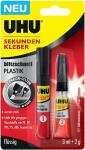 UHU SEKUNDENKLEBER blitzschnell Plastik Pen 3ml + Tube 2g...