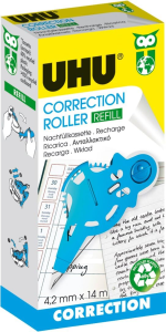 UHU Korrekturroller CORRECTION NACHFÜLL 14mx4,2mm Faltschachtel