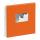 Pagna Spiralalbum 24x25cm Passep. Stoffeinband 50S orange