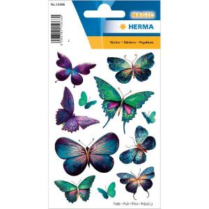 Herma Sticker MAGIC Tiere Schmetterlinge violett beglimmert 1 Bl