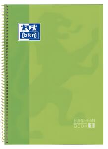 Oxford Collegeblock A4 Classic Euro pean Book 80 Blatt kar grün 5St