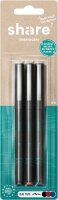 Edding Tintenroller schwarz-rot-blau 3er-Blister