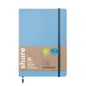 Edding Notebook A5 punktkariert hellblau