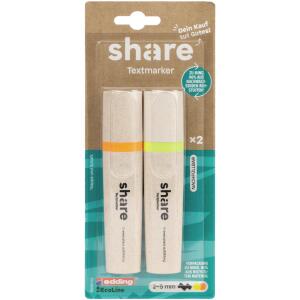Edding Textmarker neon gelb-neon orange 2er-Blister