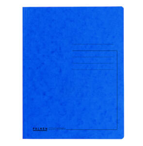 Einschlagmappe Colorspan-Karton blau, 3 Klappen, für DIN A4