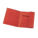 Einschlagmappe Colorspan-Karton rot, 3 Klappen, für DIN A4