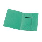 Einschlagmappe Colorspan-Karton grün, 3 Klappen, für DIN A4