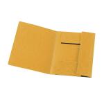 Einschlagmappe Colorspan-Karton gelb, 3 Klappen, für DIN A4