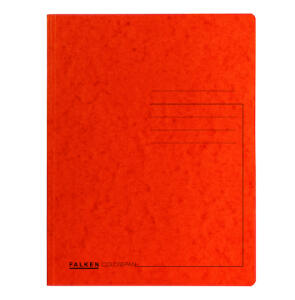 Einschlagmappe Colorspan-Karton orange, 3 Klappen, für DIN A4