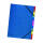 Ordnungsmappe Colorspan-Karton 12 farbige Fächer, 2 Gummizüge