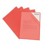 Aktenhüllen, A4, PP, Standard, genarbt, rot, 100er Beutel,