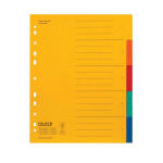 Register Karton, 24 x 29,7cm, Colorspan-Krt., 5-teilig, 5...