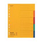 Register Karton, 24 x 29,7cm, Colorspan-Krt., 5-teilig, 5...