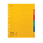 Register Karton, 24 x 29,7cm, Colorspan-Krt., 6-teilig, 5...