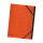 Ordnungsmappe Colorspan-Karton orange, 12 Fächer,  2 Gummizüge