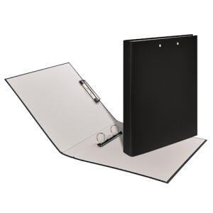Ringbuch Clipbook A4 schwarz PP-Folienbezug