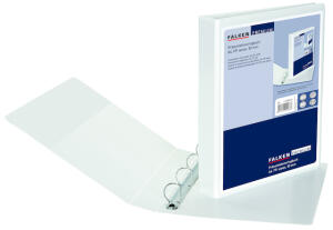 Präsentationsringbuch A4 weiß 4-Ring D-Mechanik 50 mm 3 Taschen