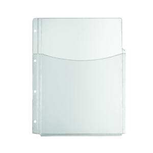 Faltentasche (1/2 = Kängurutasche), A4,PVC,Premium,glasklar, 5er Beutel
