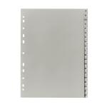 PP Register, grau, für DIN A4 22,5 x 29,7cm, 20 tlg....