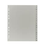 PP Register, grau, für DIN A4 20tlg 24,5x29,7cm,...