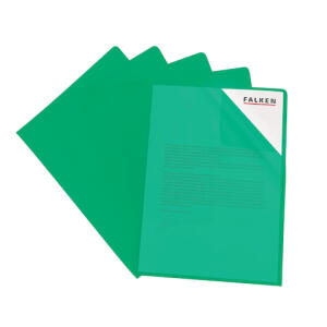 Aktenhüllen, A4, PP, Standard, genarbt, grün, 100er Beutel,