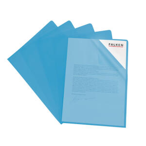 Aktenhüllen, A4, PP, Standard, genarbt, blau, 100er Beutel,