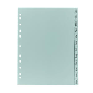 PP Register, grau, für DIN A4 22,5 x 29,7cm Jan.-Dez.
