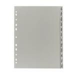 PP Register, grau, für DIN A4 22,5 x 29,7cm Jan.-Dez.