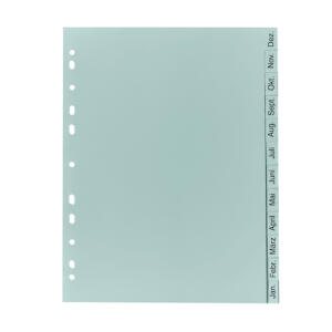 PP Register, grau, für DIN A4 22,5 x 29,7cm Dez.-Jan.