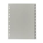 PP Register, grau, für DIN A4 22,5 x 29,7cm Dez.-Jan.